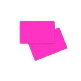 PVC card double-sided Pink neon 86 x 54 x 0.76 mm (500 pieces)-403033