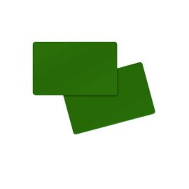 PVC card both sides green matt 86 x 54 x 0.76 mm (500 pieces)