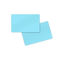 PVC card double-sided light blue 86 x 54 x 0.76 mm (500 pieces)