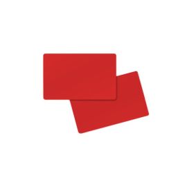 PVC card red matt on both sides 86 x 54 x 0.76 mm (500 pieces)