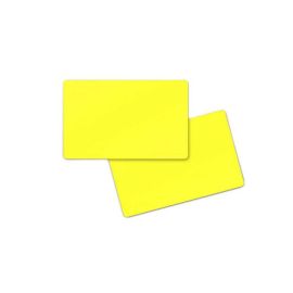 PVC card double-sided yellow matt 86 x 54 x 0.76 mm (500 pieces)