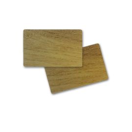 PVC card, wood look on both sides 86 x 54 x 0.76 mm (500 pieces)